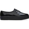 image:imageKeds Womens Point Lace Up SneakersBlackBlack Patent Leather