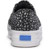 image:imageKeds Womens Point Lace Up SneakersBlackSilver Canvas Mini Dot
