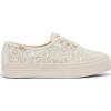 image:imageKeds Womens Point Lace Up SneakersCream Glitter