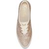 image:imageKeds Womens Point Lace Up SneakersGold Glitter
