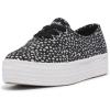 image:imageKeds Womens Point Lace Up SneakersBlackSilver Canvas Mini Dot