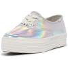 Silver Iridescent Leather