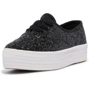 image:imageKeds Womens Point Lace Up SneakersBlack Glitter