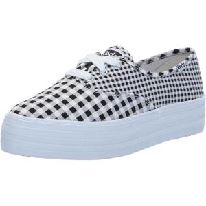 image:imageKeds Womens Point Lace Up SneakersBlack White Gingham