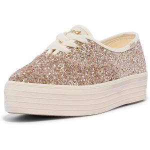 image:imageKeds Womens Point Lace Up SneakersGold Glitter