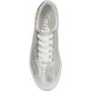 image:imageKeds Womens Jump Kick TToe Fashion SneakerSilver Distressed Metallic Leather