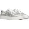 image:imageKeds Womens Jump Kick TToe Fashion SneakerSilver Distressed Metallic Leather