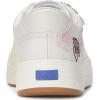image:imageKeds Womens Park Lace Up SneakersSnow WhitePink Embroidery