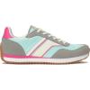image:imageKeds Womens Rena Lace Up SneakerGreyMintNeon Pink MeshSuede