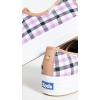 image:imageKeds Womens Triple Kick SneakerGingham Flannel CreamPurple