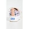 image:imageKeds Womens Triple Kick SneakerGingham Flannel CreamPurple