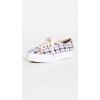 image:imageKeds Womens Triple Kick SneakerGingham Flannel CreamPurple