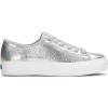 image:imageKeds Womens Triple Kick SneakerSilver Metallic Leather