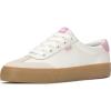 image:imageKeds Womens Jump Kick TToe Lace UpSnow WhiteHot Pink LeatherSuede