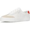 Snow White/Red Leather/Suede