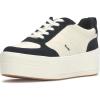 Egret/Black Leather/Suede