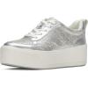 Silver Distressed Metallic Leather