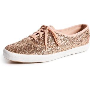 image:imageKeds Womens Champion Seasonal LaceUp Fashion SneakerRose Gold Glitter Textile