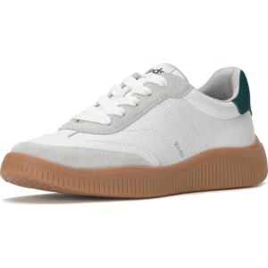 image:imageKeds Womens Contest Lace Up Fashion SneakerLight GreyForest Green LeatherSuede