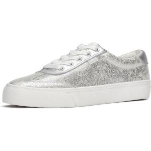 image:imageKeds Womens Jump Kick TToe Fashion SneakerSilver Distressed Metallic Leather