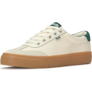 image:imageKeds Womens Jump Kick TToe Lace UpEgretOatmealForest LeatherSuede