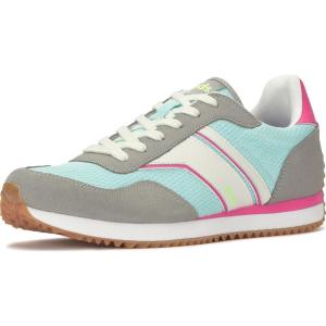 image:imageKeds Womens Rena Lace Up SneakerGreyMintNeon Pink MeshSuede
