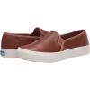 image:imageKeds Womens Double Decker Canvas Houndstooth Slip On Sneakers Shoes Casual  BlackCognac Leather