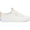 image:imageKeds Womens Kickback CanvasWhite Leather Metallic Pop