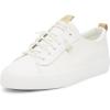 White Leather Metallic Pop