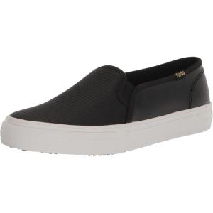 image:imageKeds Womens Double Decker Canvas Houndstooth Slip On Sneakers Shoes Casual  BlackBlack Emboss Leather