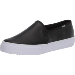 image:imageKeds Womens Double Decker Canvas Houndstooth Slip On Sneakers Shoes Casual  BlackBlack Leather