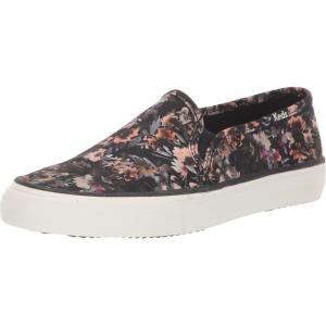 image:imageKeds Womens Double Decker Canvas Houndstooth Slip On Sneakers Shoes Casual  BlackBlackMulti Floral Canvas