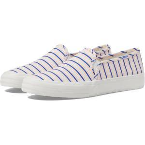 image:imageKeds Womens Double Decker Canvas Houndstooth Slip On Sneakers Shoes Casual  BlackWhiteBlue Stripe Canvas