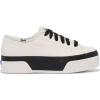 image:imageKeds Womens Triple Up Lace Up SneakerWhiteBlack Bumper Foxing Stripe