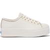 image:imageKeds Womens Triple Up Lace Up SneakerWhiteGold Leather