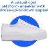 image:imageKeds Womens Triple Up Lace Up SneakerWhiteGold Piping