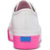 image:imageKeds Womens Triple Up Lace Up SneakerWhitePink Bumper Foxing Stripe