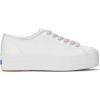 image:imageKeds Womens Triple Up Lace Up SneakerWhitePinkBlue Leather