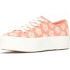 Neon Coral Floral Canvas