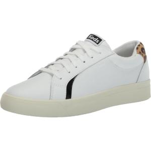 image:imageKeds Womens Pursuit Lace Up SneakerWhiteTan Leopard Leather