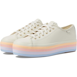 image:imageKeds Womens Triple Up Lace Up SneakerWhiteMulti Stripe Foxing