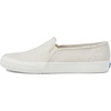 image:imageKeds Womens Double Decker Canvas Slip On Sneakers Shoes Casual  BlackLight Beige Textile Stripe