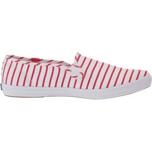 image:imageKeds Womens Champion Canvas Slip On Sneakers Shoes Casual  WhiteRed Breton Stripe
