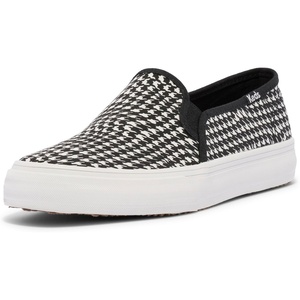 image:imageKeds Womens Double Decker Canvas Slip On Sneakers Shoes Casual  BlackBlackWhite Houndstooth Canvas