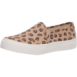 image:imageKeds Womens Double Decker Canvas Slip On Sneakers Shoes Casual  BlackLeopard TanBlack