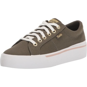 image:imageKeds Womens Jump Kick Lace Up SneakersOlive Organic Canvas