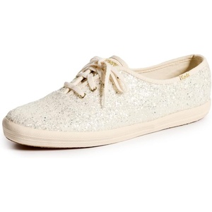 image:imageKeds Womens Champion Seasonal LaceUp Fashion SneakerCream Glitter Textile