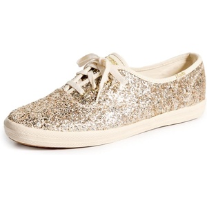 image:imageKeds Womens Champion Seasonal LaceUp Fashion SneakerGold Glitter Textile