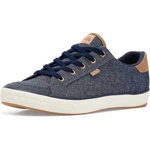 image:imageKeds Womens Center III SneakersNavyCognac Herringbone Chambray