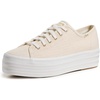image:imageKeds Womens Triple Up Lace Up SneakerNaturalGold